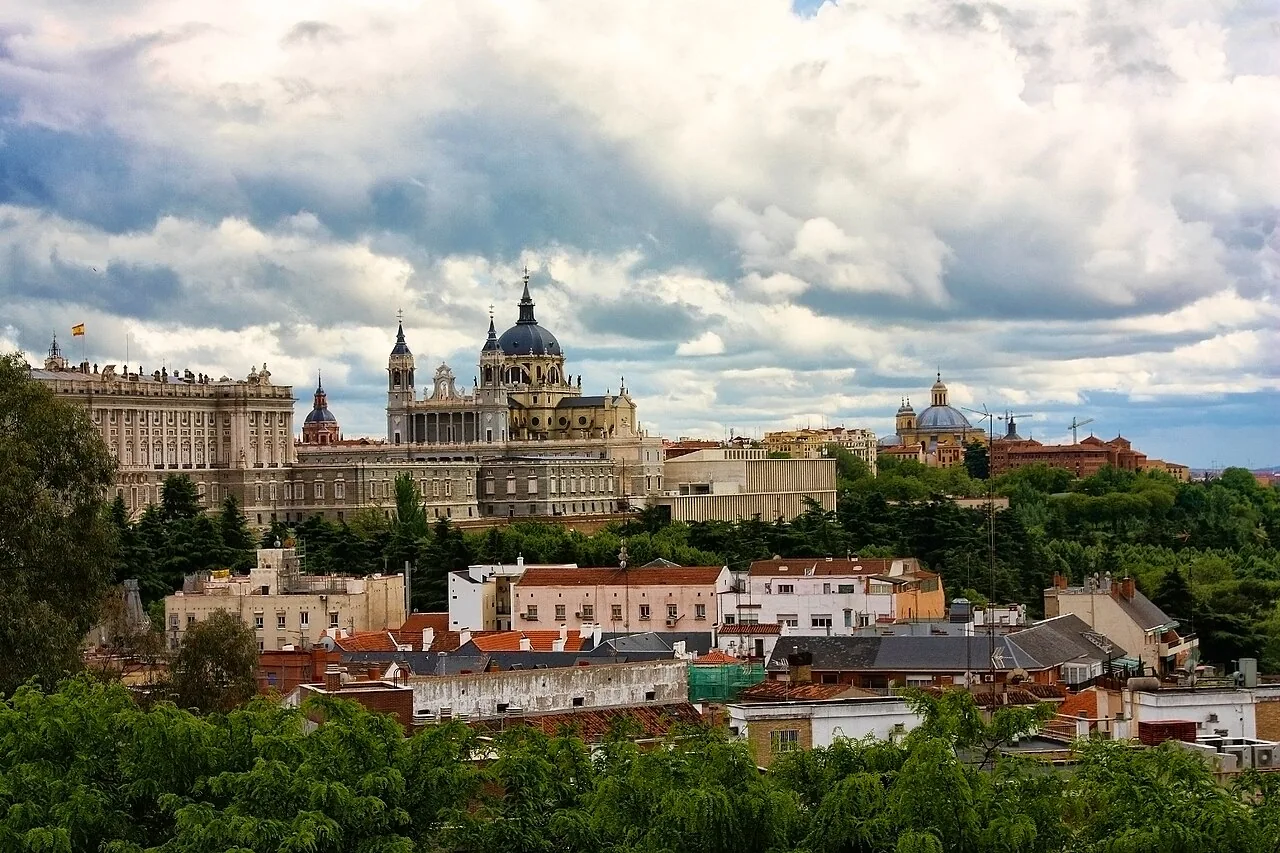 Panorámica de Madrid al atardecer